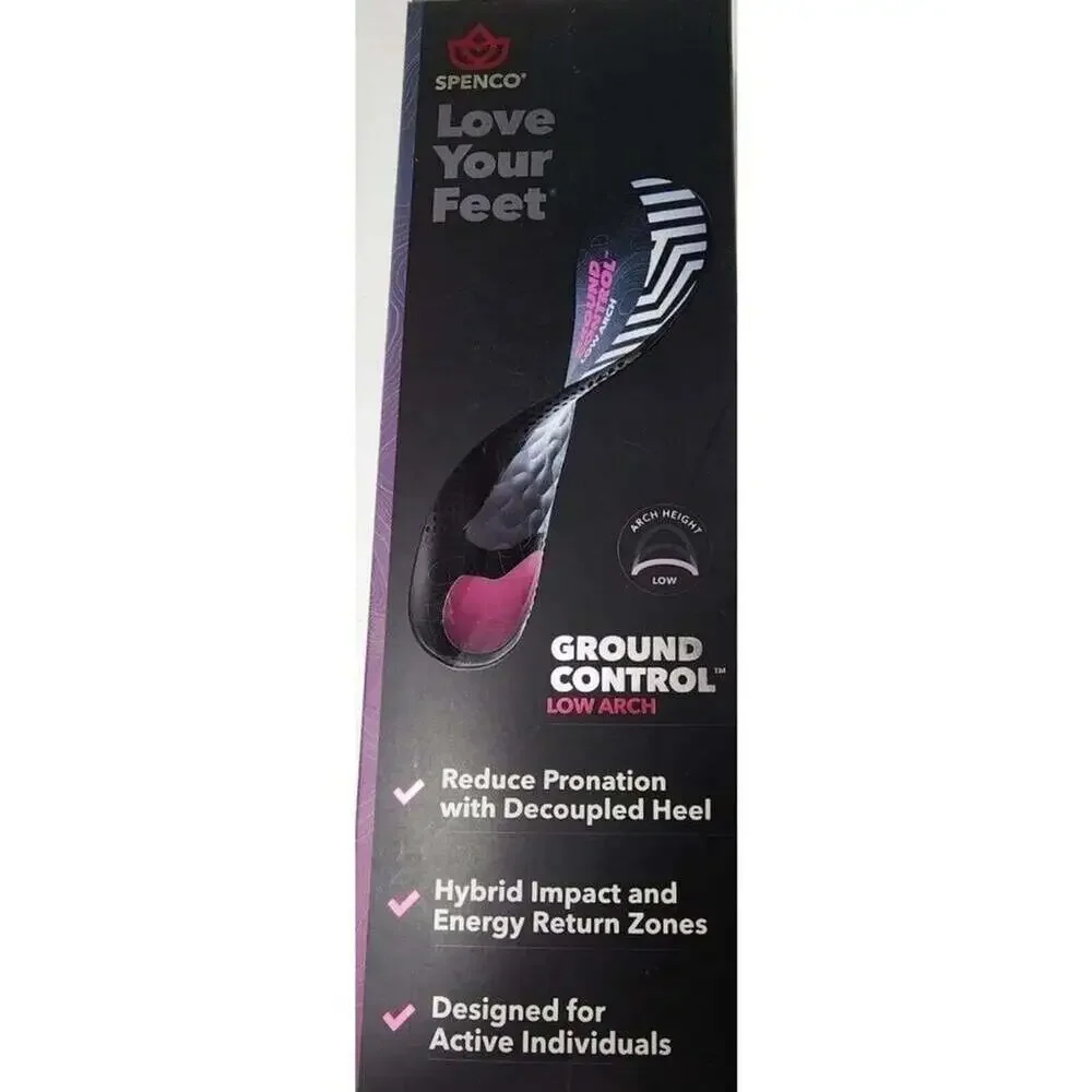 Size - XS Women's 5-6 Men’s 3-4 LOW Spenco Ground Control Arch Shoe Insoles